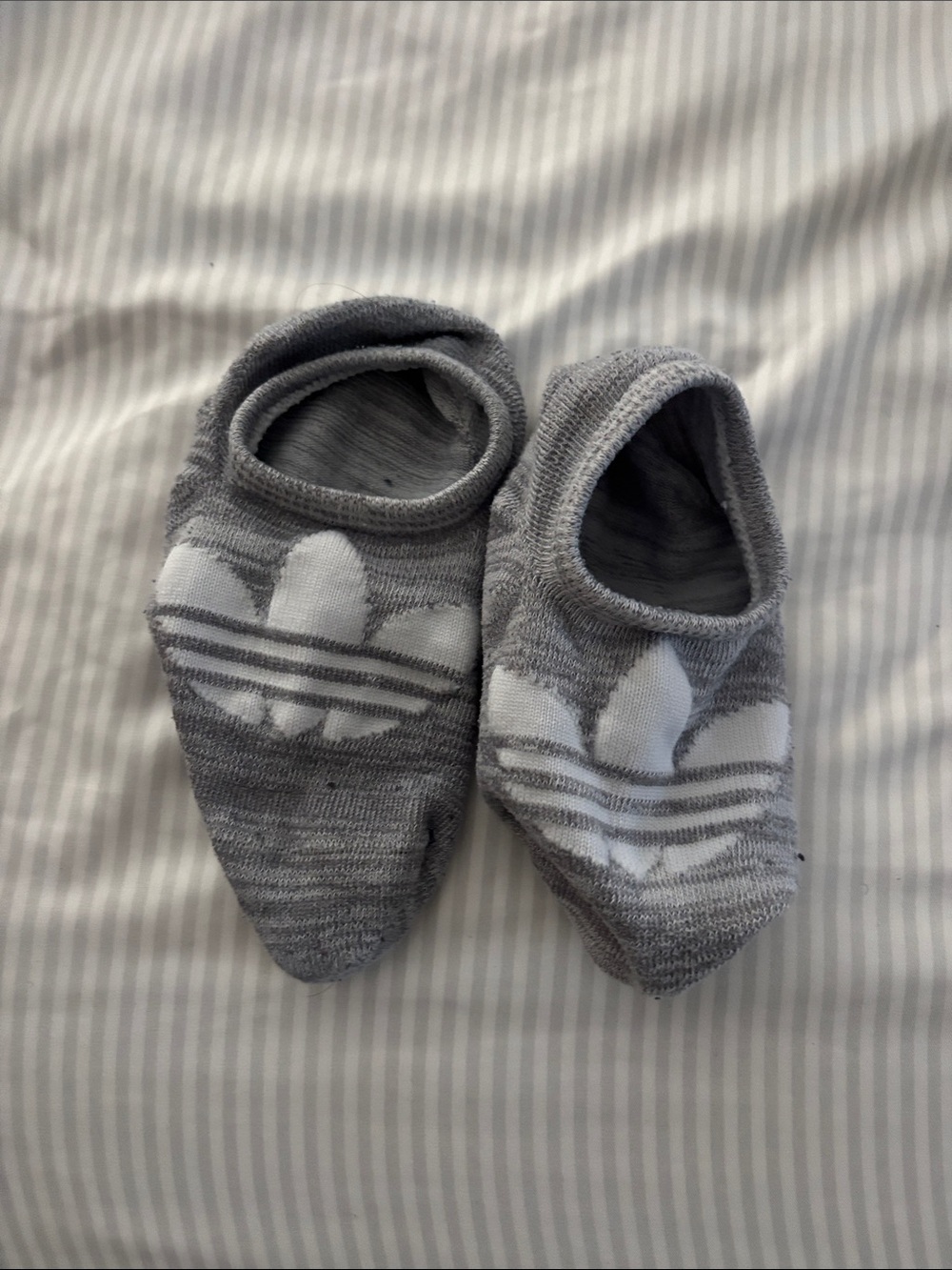 adidas Grey Low-Cut Trefoil No-Show Socks